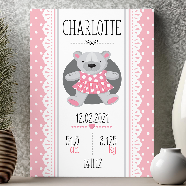 Plaques de naissance en aluminium