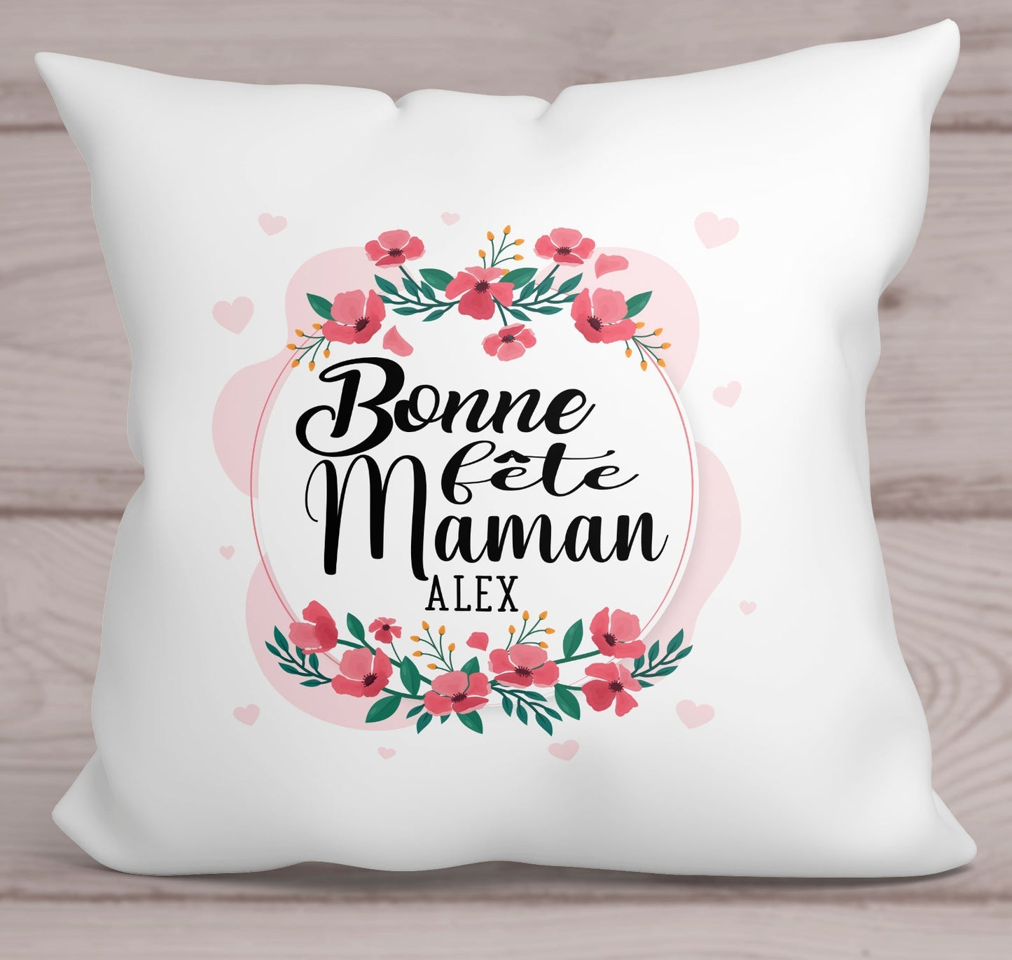 Cadeau fête des mères coussin bonne fête maman personnalisé