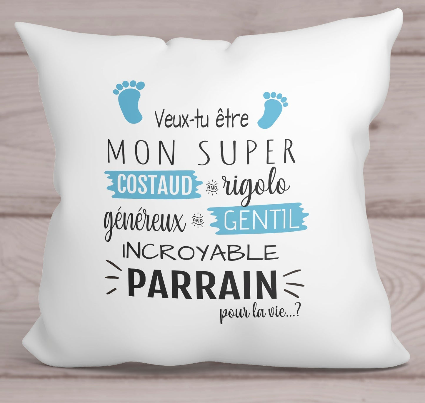 Coussin demande parrain original, veux tu devenir mon parrain