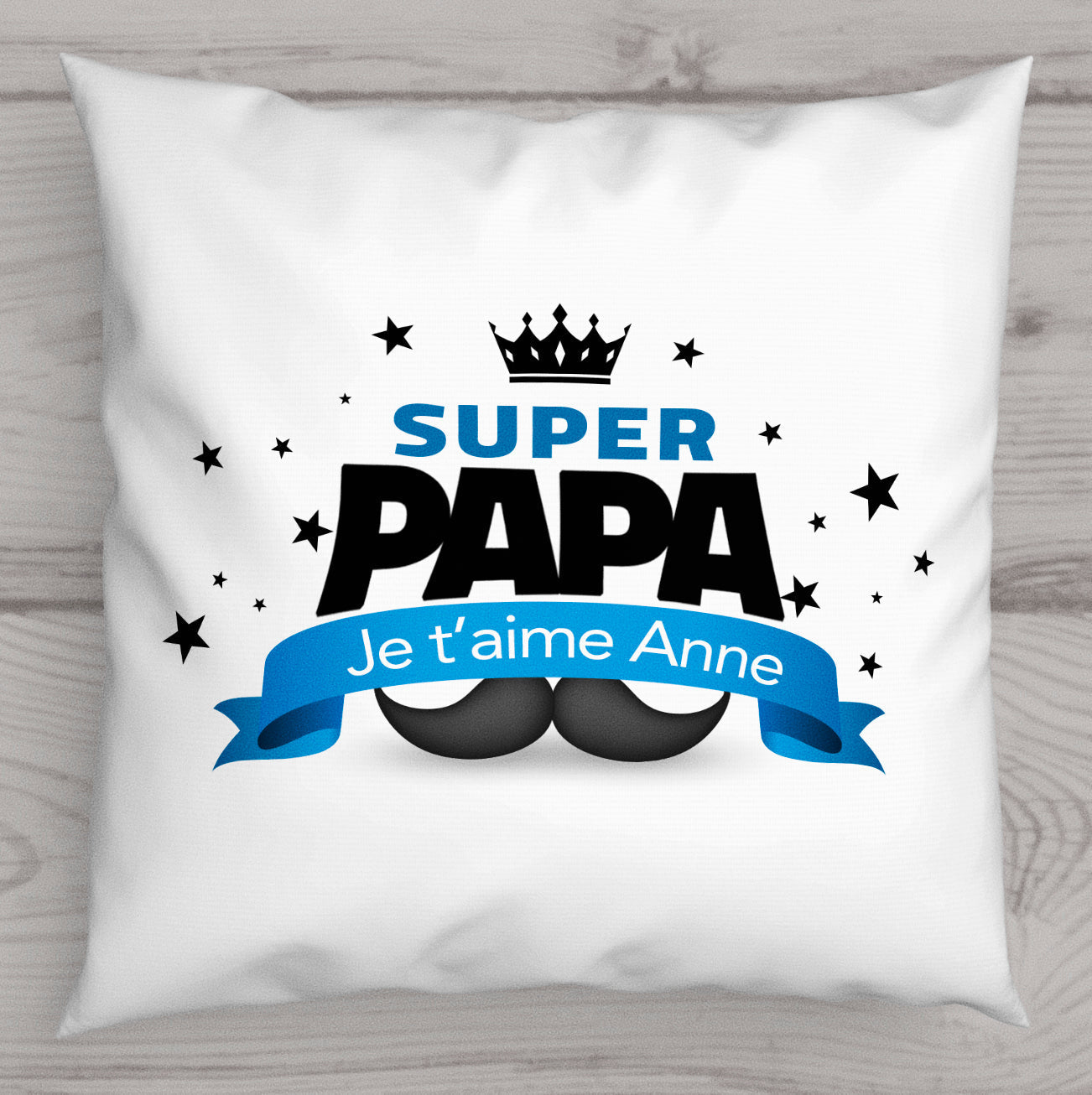 coussin personnalisé super papa - idée cadeau fête des pères