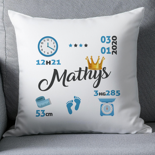 Cadeau de naissance personnalisé Roi avec couronne - Cadeau de naissance personnalisé King