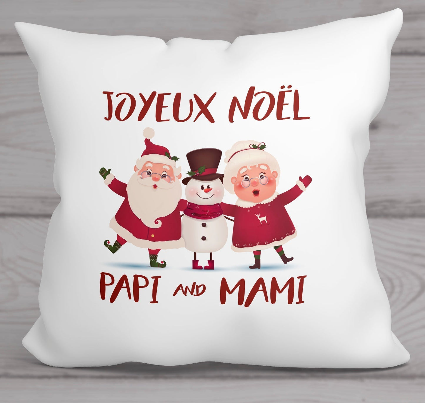 Coussin personnalisé papa et maman Noël