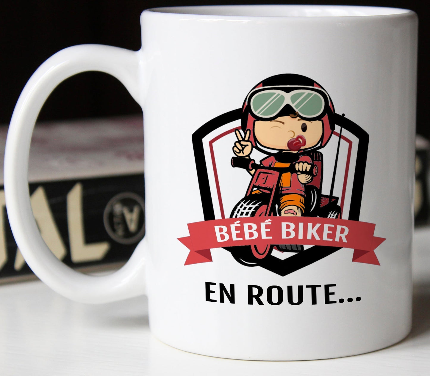 mug futur bébé biker annonce grossesse