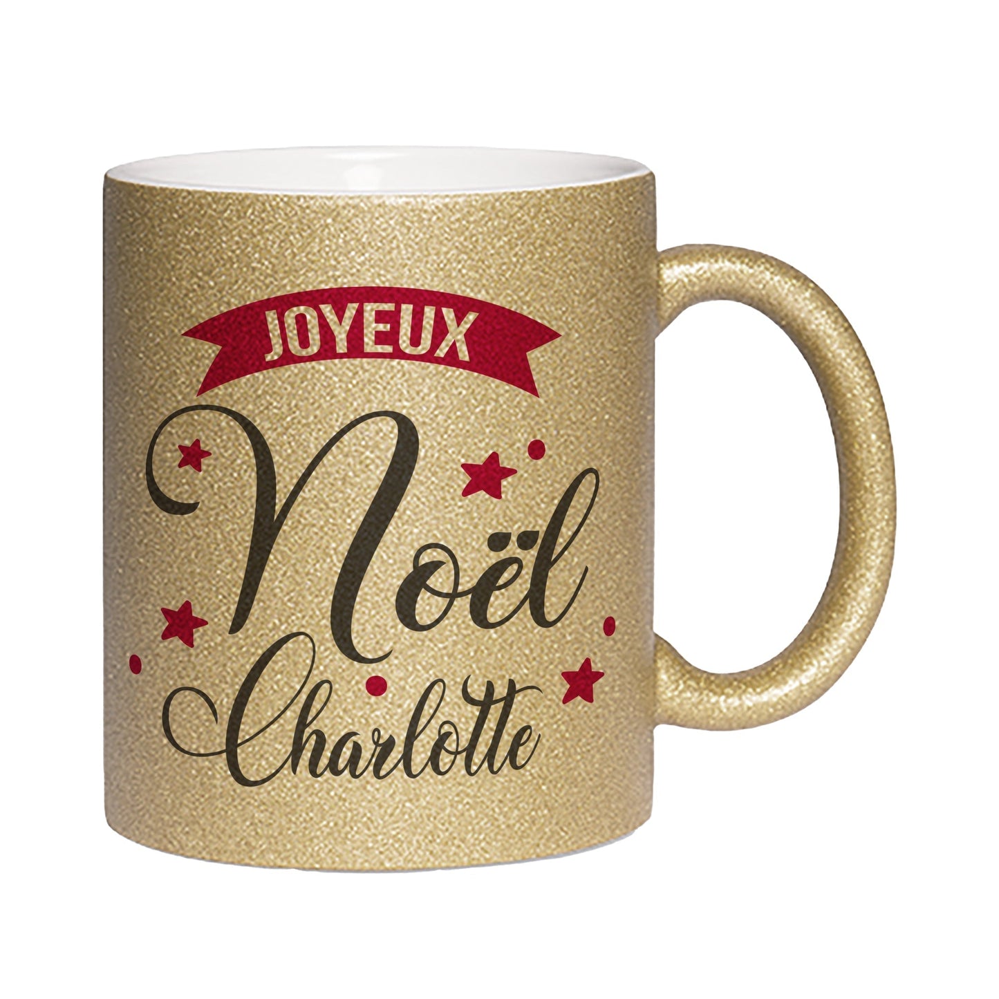 Mug à paillettes Joyeux Noël Personnalisé