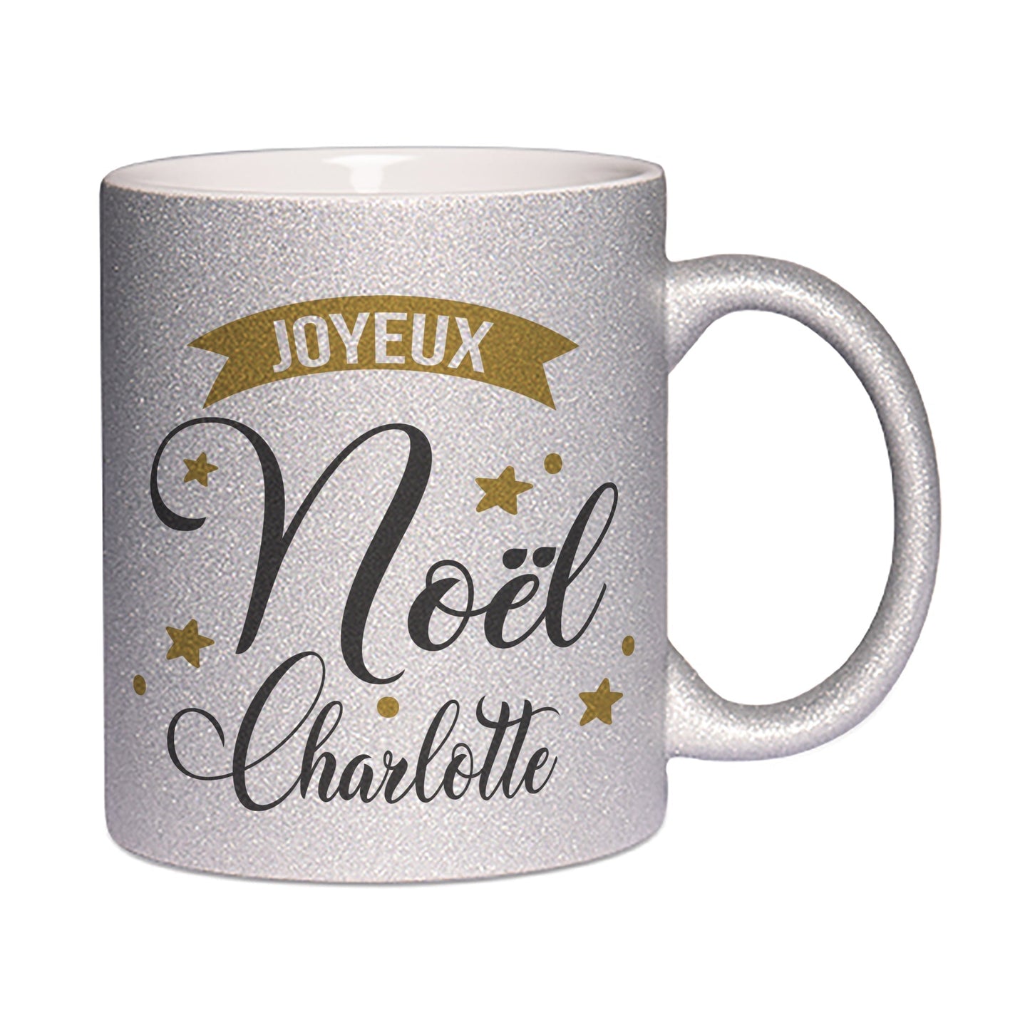 Mug paillettes personnalisé prénom édition limité joyeux Noel prénom