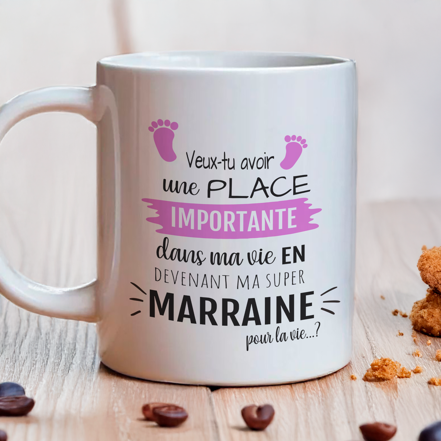 Mug demande futur marraine, veux tu devenir ma marraine ?