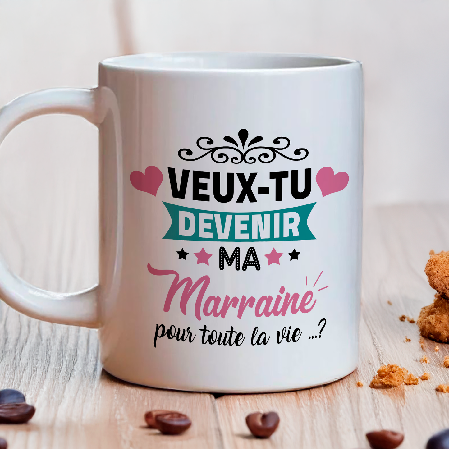 Mug veux tu devenir ma marraine ? Demande futur marraine