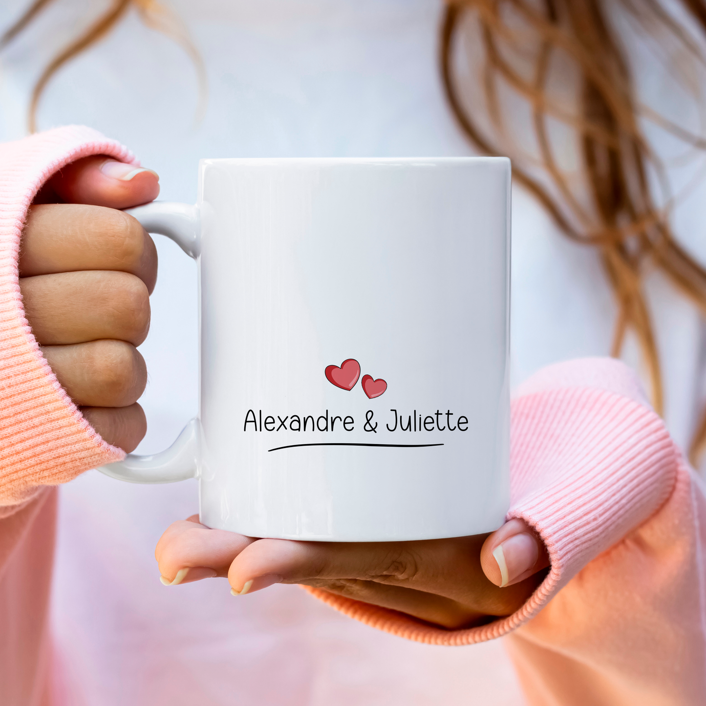Mug Saint-Valentin personnalisé On s'aime pour toute la vie