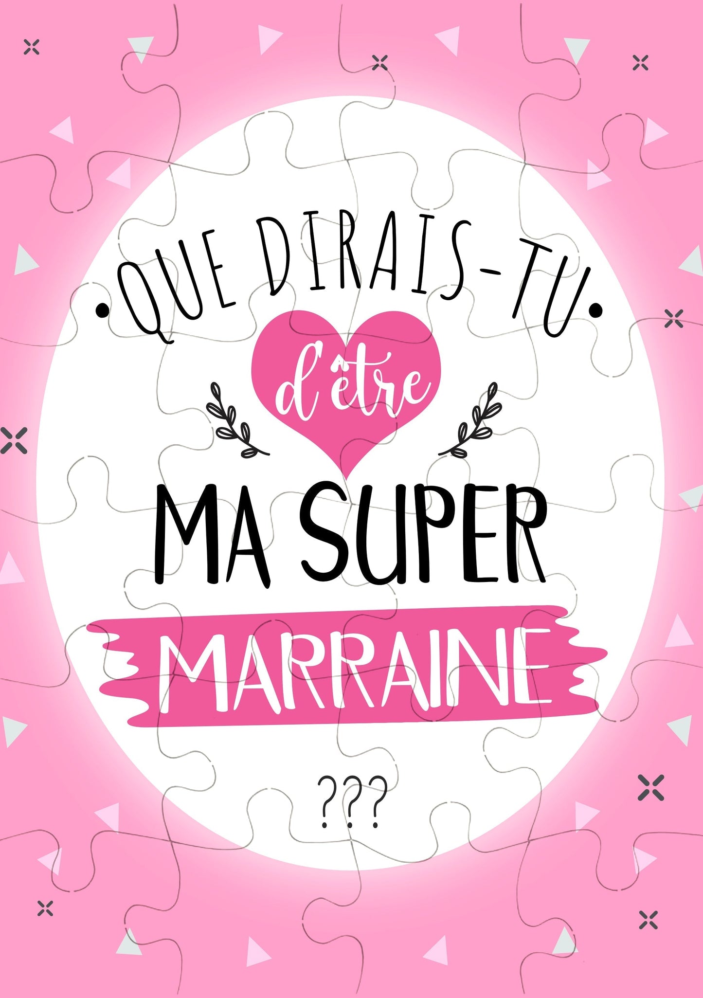 Puzzle demande marraine annonce grossesse originale