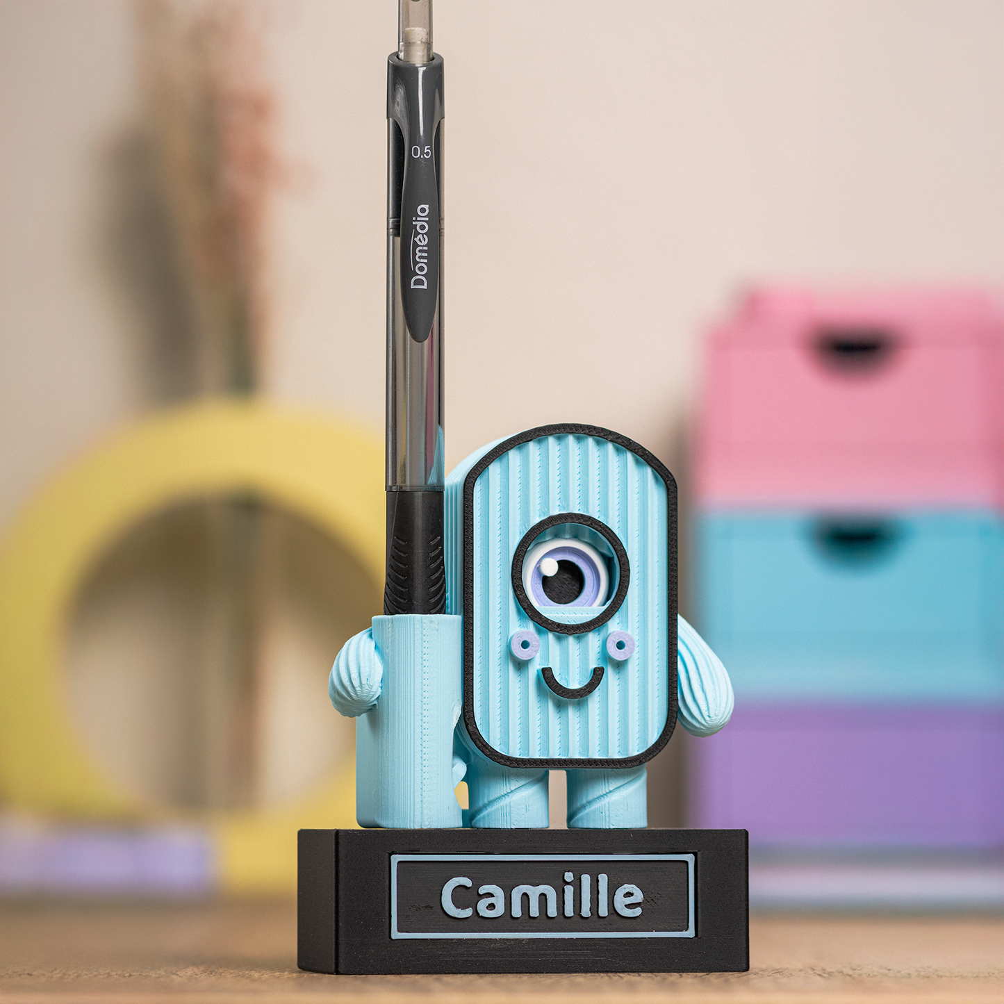 Le Stylopote – Porte-stylo monstre personnalisé avec prénom