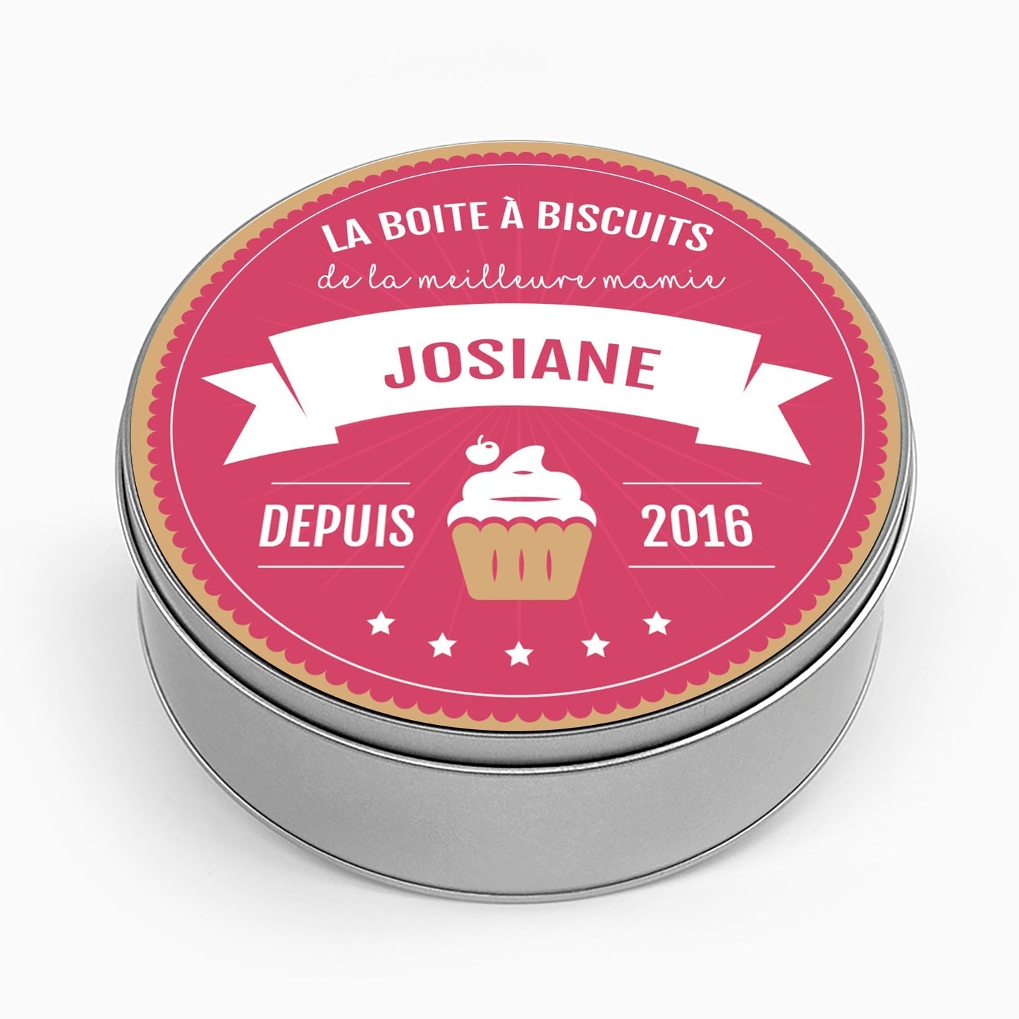 Cadeau Mamie - Boite métal personnalisable remplie de cookies
