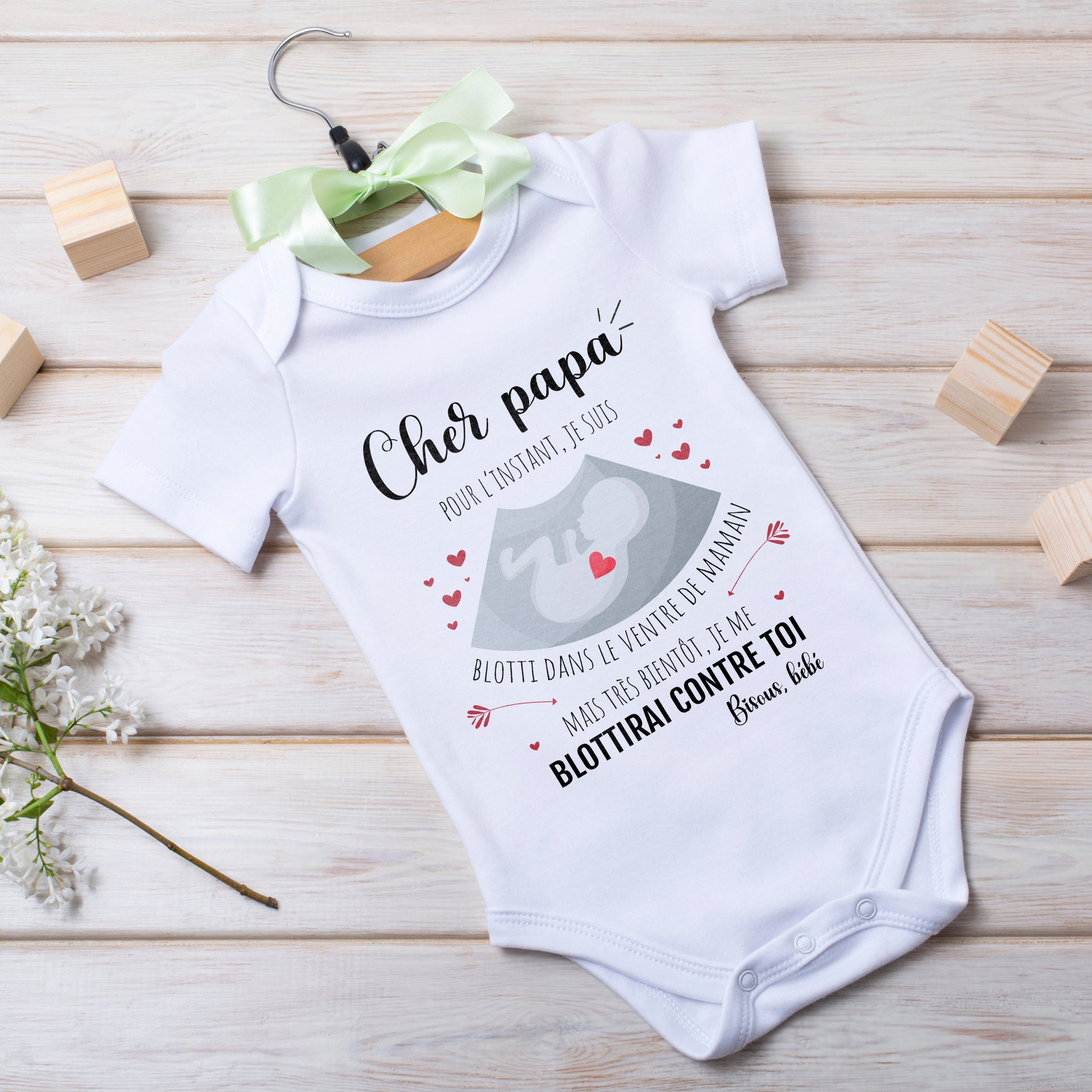 Body échographie annonce grossesse futur papa idée cadeau