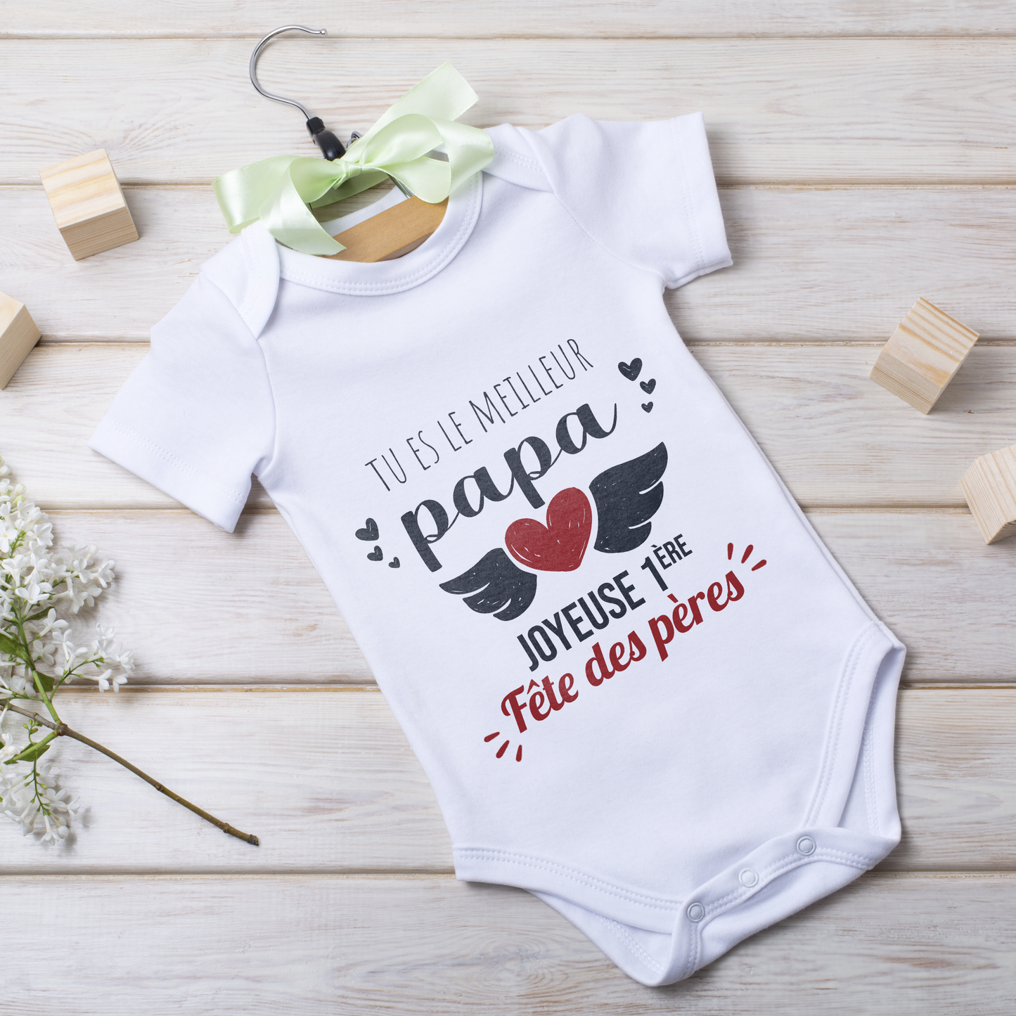 Cadeau fête des pères body personnalisé tu es le meilleur papa