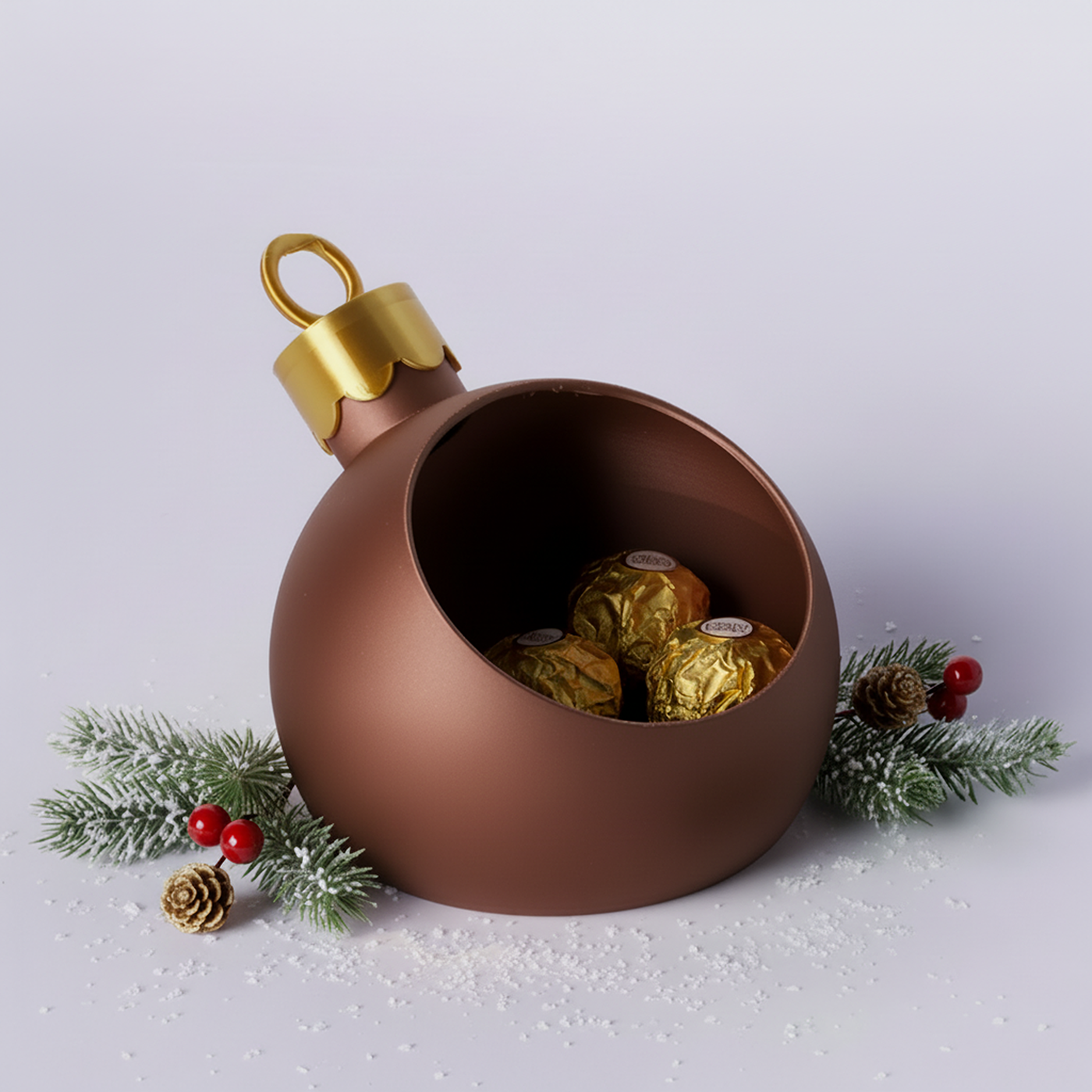 Boule de Noël décorative porte chocolats
