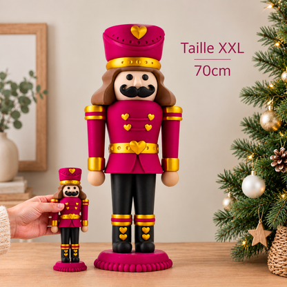 Casse-Noisette Géant XXL 70cm – Décoration de Noël Artisanale