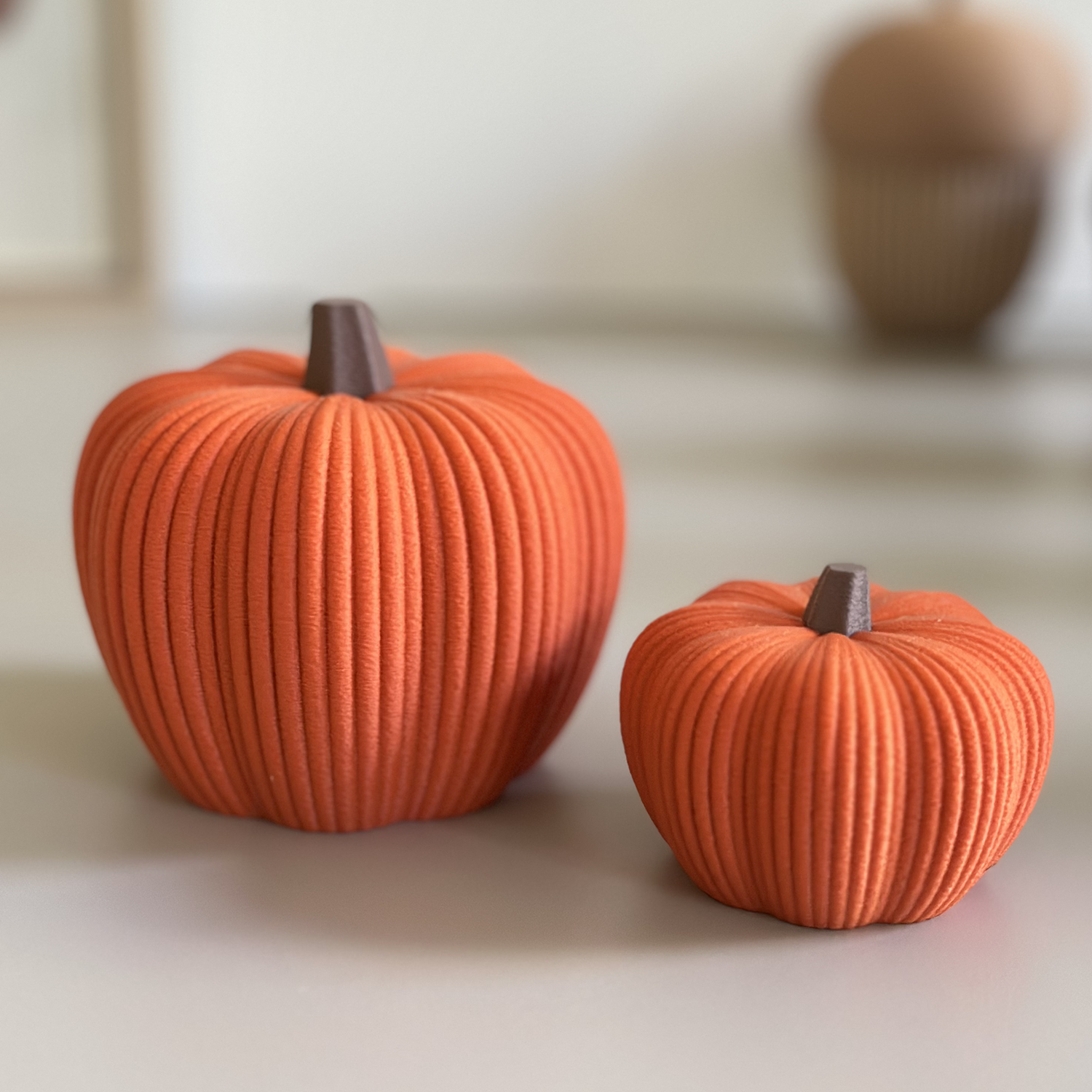 Citrouille décorative d’automne en 3D – petite et grande taille