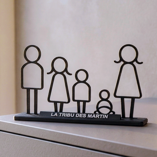 Composez votre famille personnalisé, réalisation imprimée en 3D