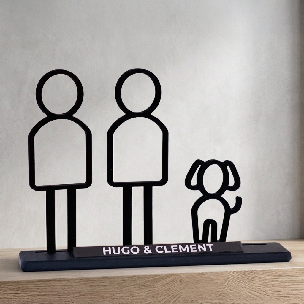 Ma famille à composer – Socle personnalisé & membres modulables
