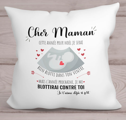 Coussin échographie Cadeau de Noël grossesse future maman