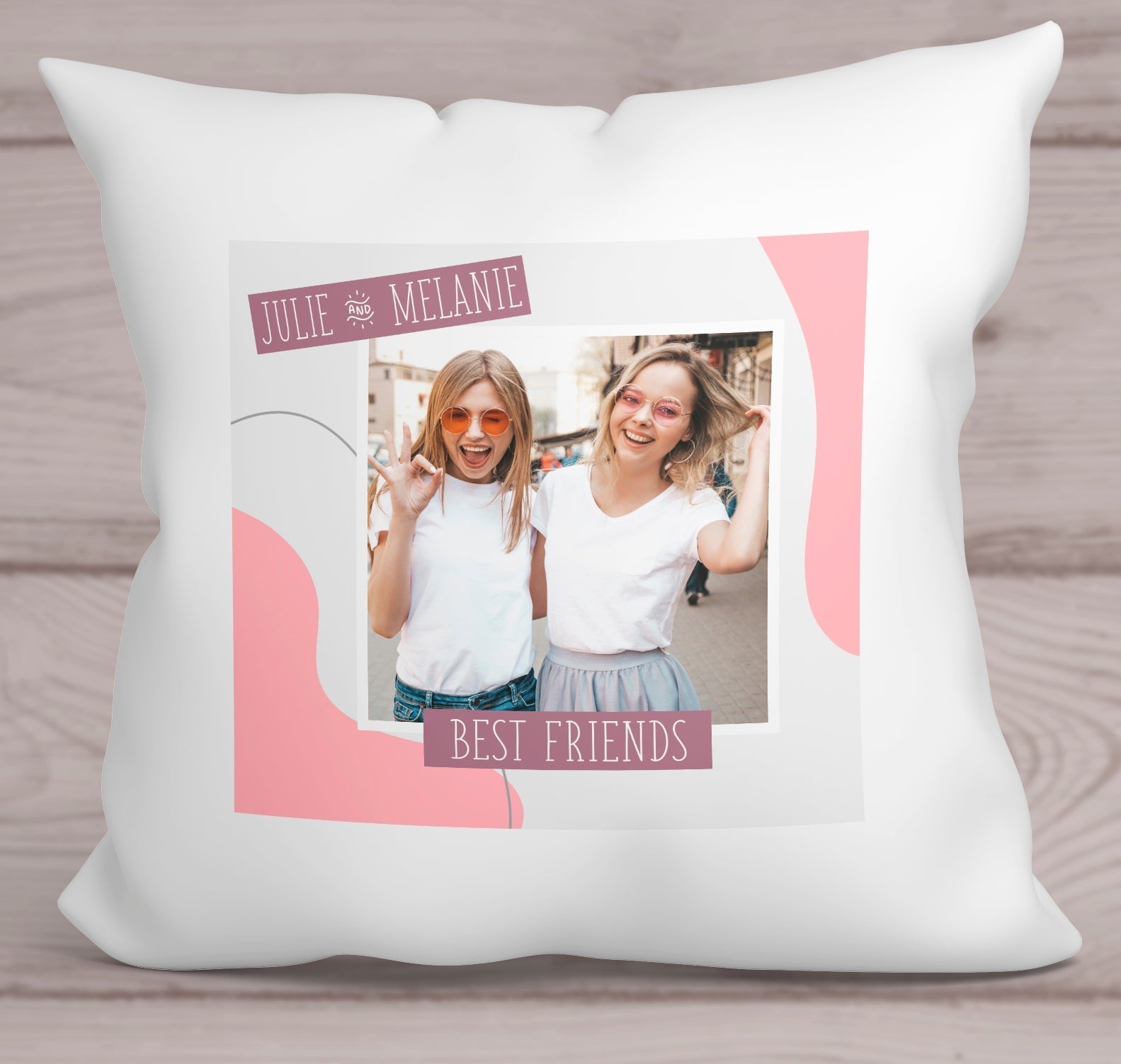 coussin photo personnalisé prénom