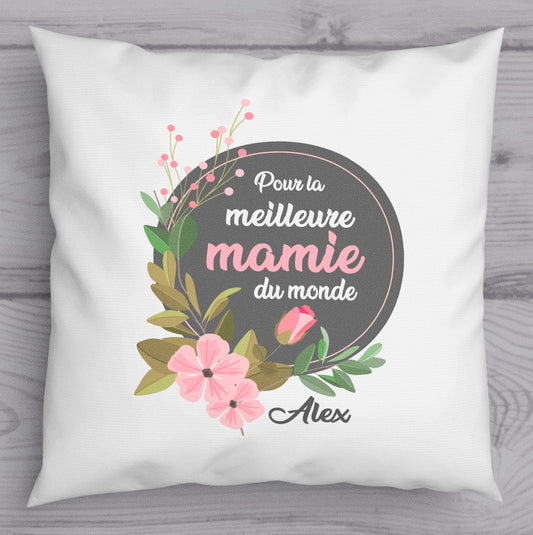Coussin personnalisable cadeau fête grand-mère