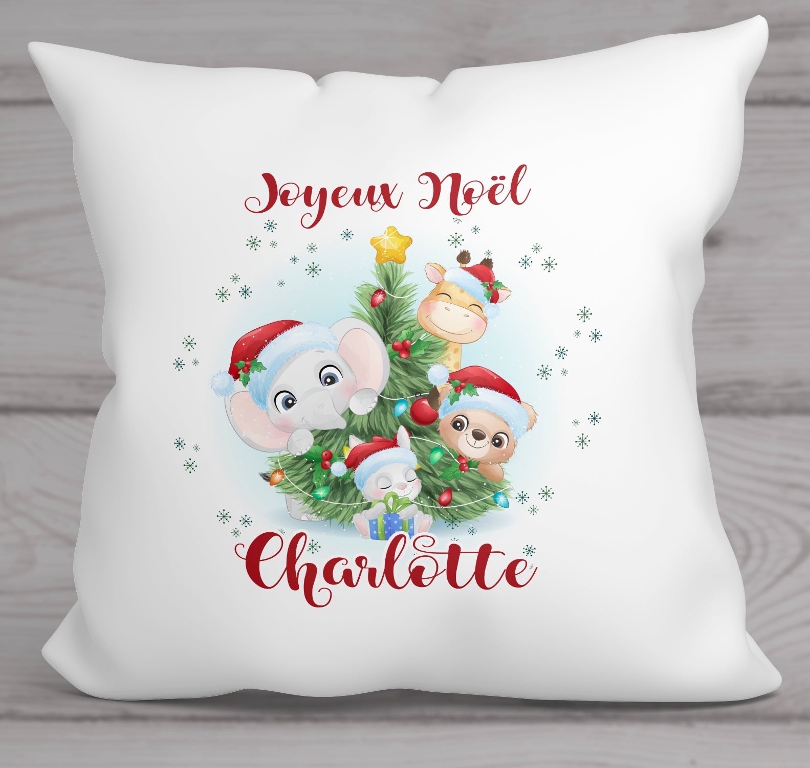Coussin personnalisé sapin de Noël