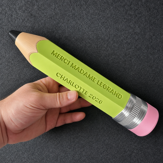 Crayon plumier XXL personnalisé avec prénom - cadeau maîtresse fin d'année - Koala Bleu