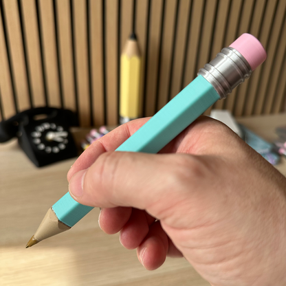 Crayon géant stylo bille turquoise, recharge Bic incluse, impression 3D en Belgique