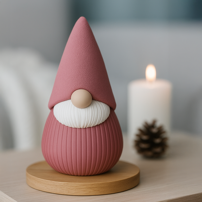 Gnome décoratif de Noël – Figurine imprimée en 3D, design moderne et coloris uniques