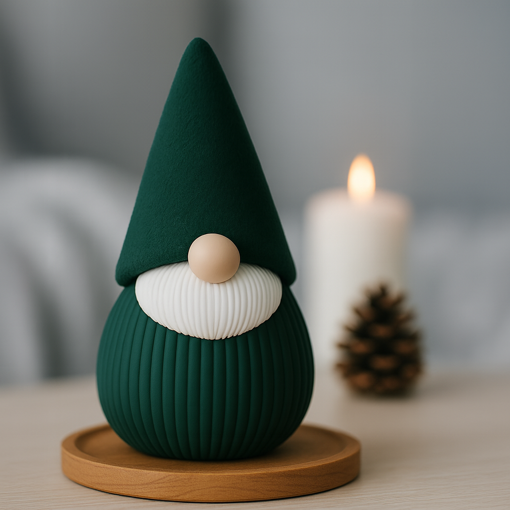 Gnome décoratif de Noël – Figurine imprimée en 3D, design moderne et coloris uniques
