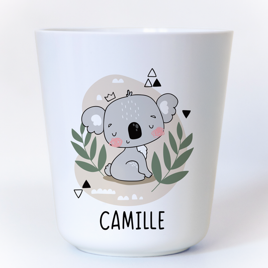 Gobelet enfant personnalisé avec un koala et un prénom