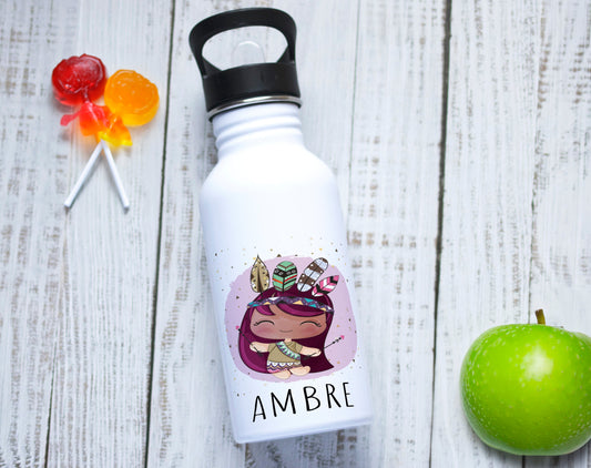 Gourde petite fille boho personnalisable prénom