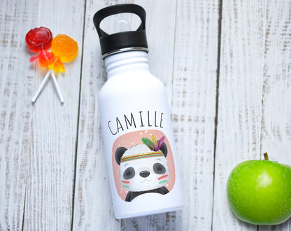gourde enfant personnalisable panda boho