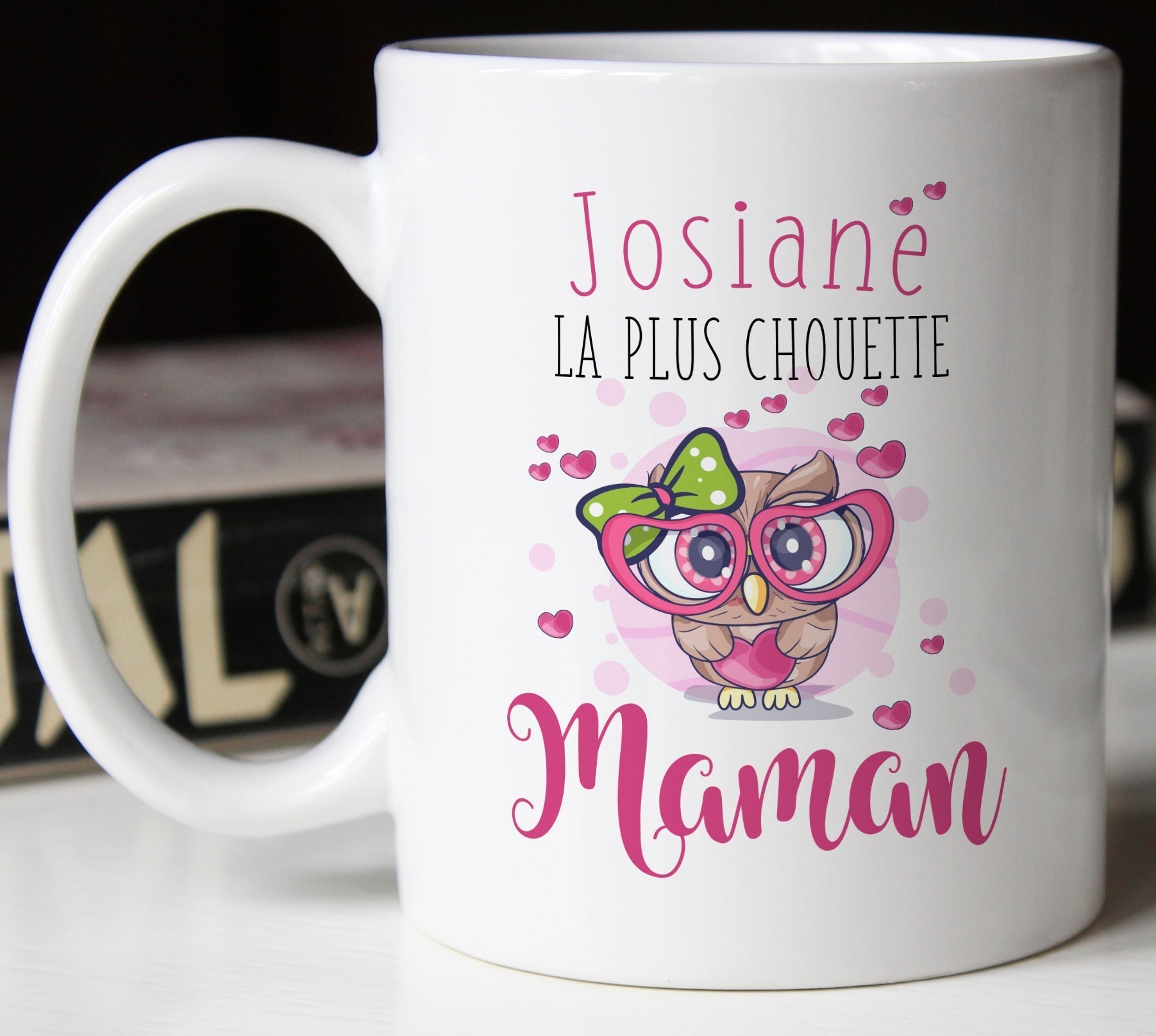 Mug personnalisé prénom chouette maman - idée cadeau fête des mères