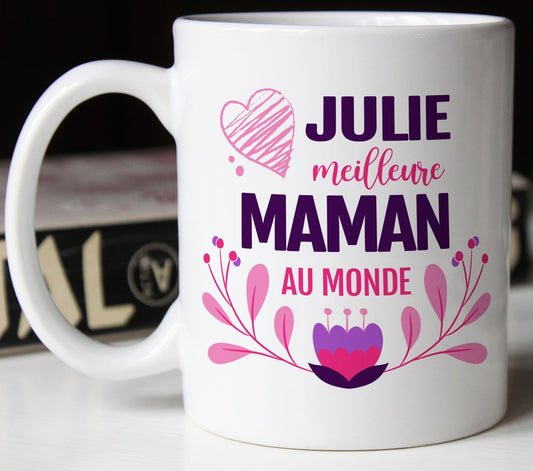 mug personnalisé prénom meilleur maman - tasse personnalisée cadeau fête des mères
