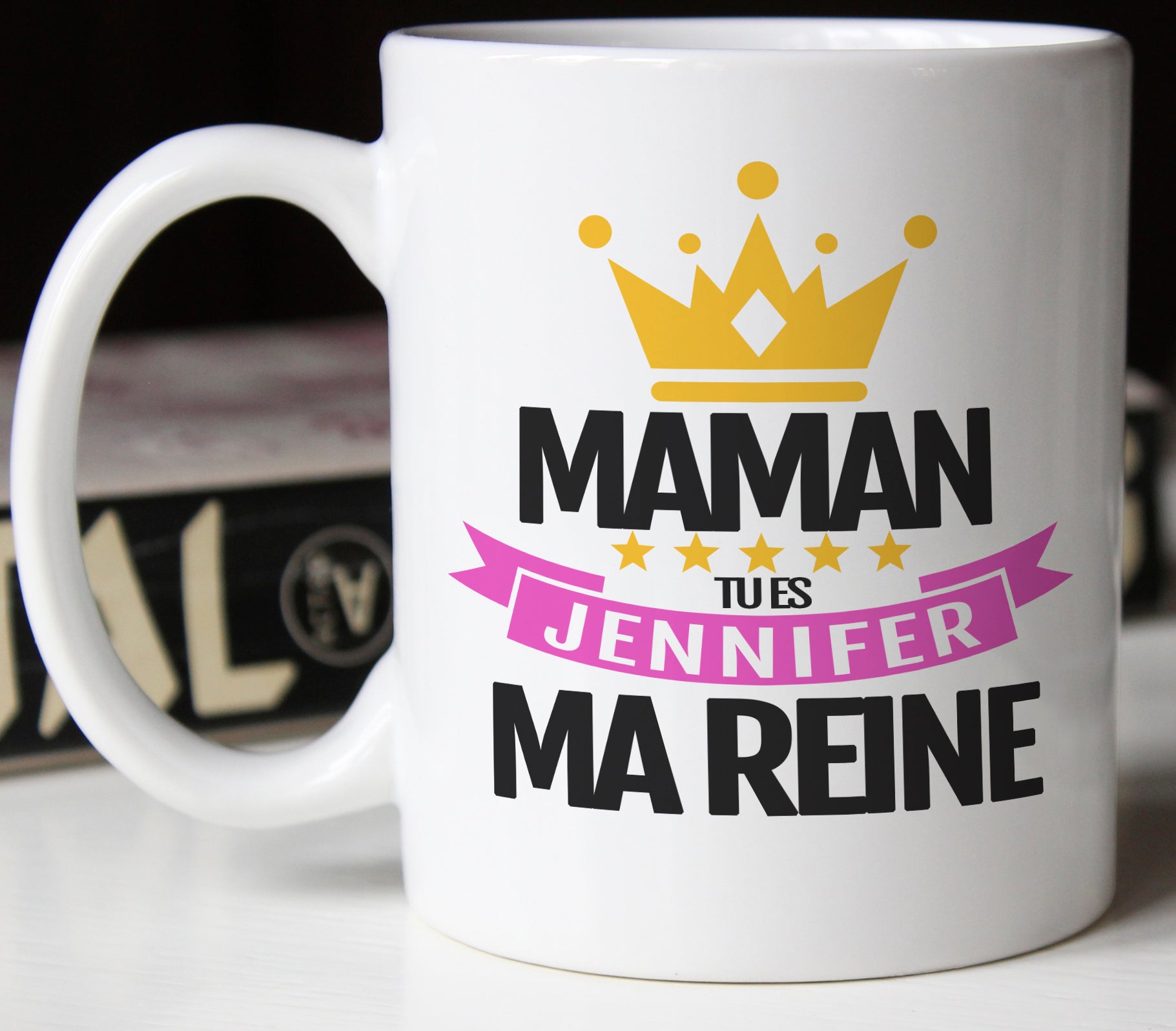 mug personnalisé prénom maman tu es ma reine - tasse personnalisée maman  Modifier le texte alternatif