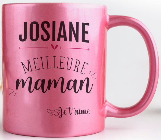 Mug personnalisé meilleure maman idée cadeau anniversaire maman ou fête des mères. 