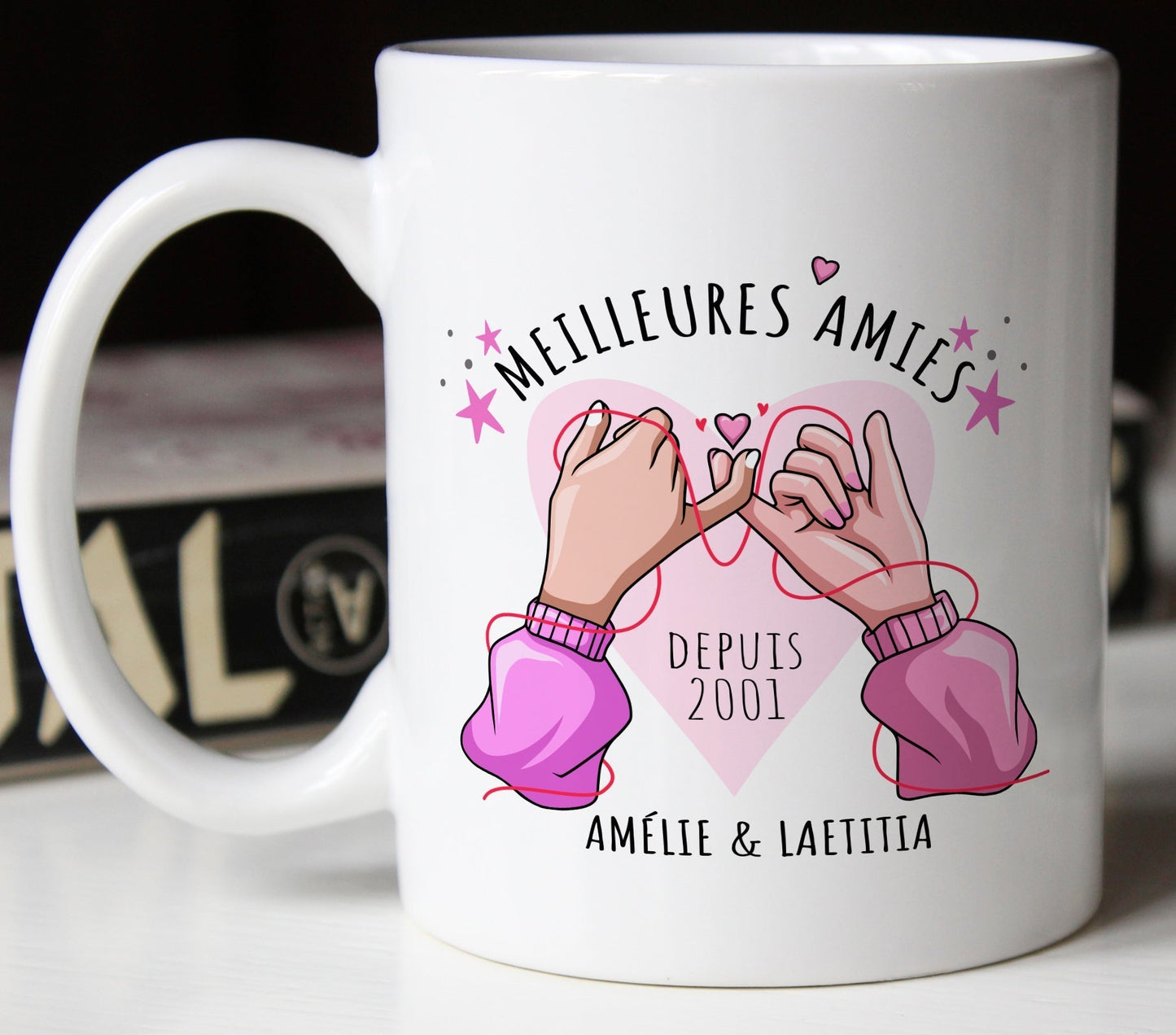 Mug personnalisé prénom meilleure amie - Tasse meilleurs amies personnalisée prénom  Modifier le texte alternatif