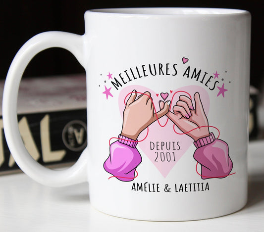 Mug personnalisé prénom meilleure amie - Tasse meilleurs amies personnalisée prénom  Modifier le texte alternatif