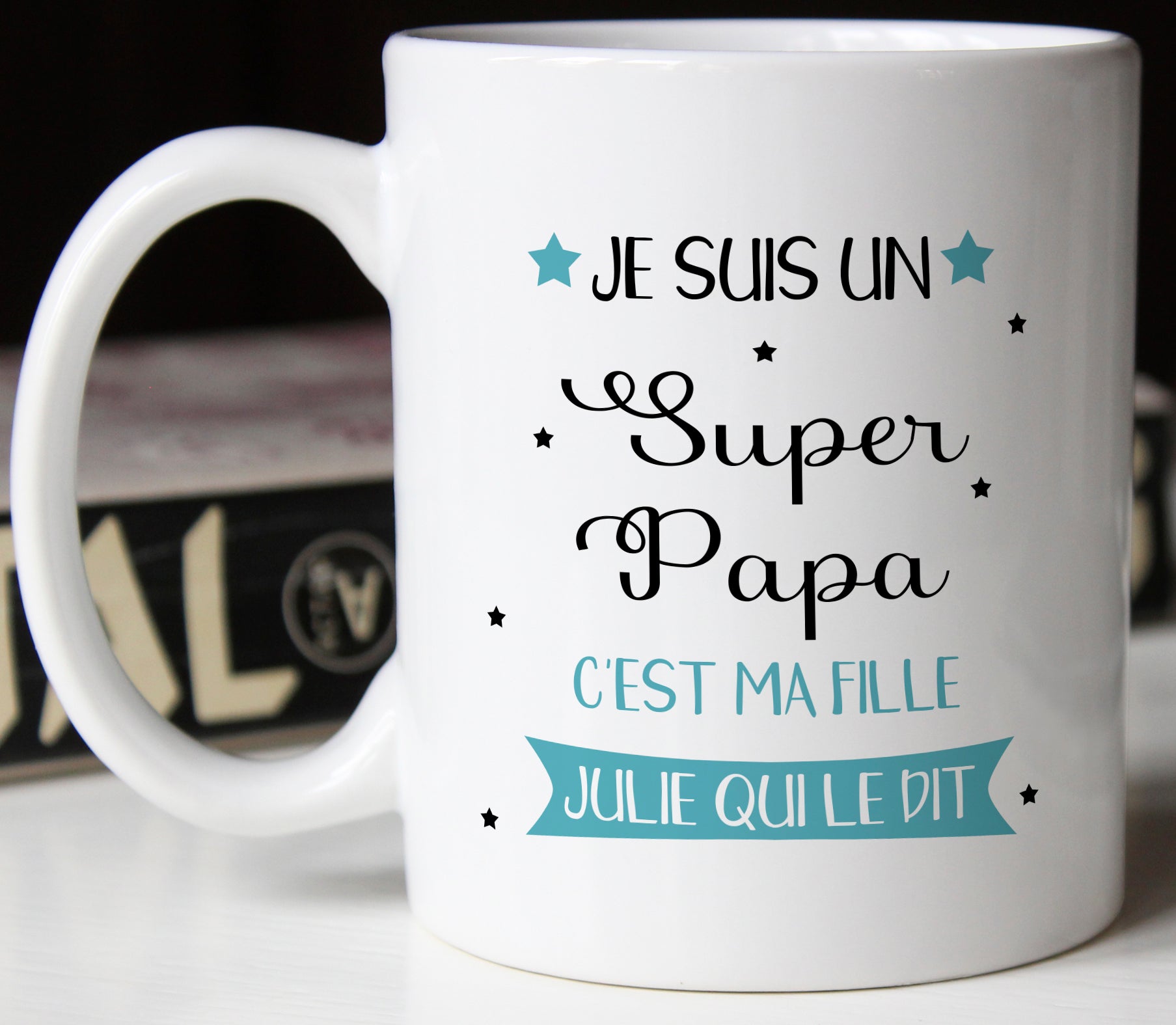 Tasse personnalisée prénom super papa mug personnalisé fête des pères