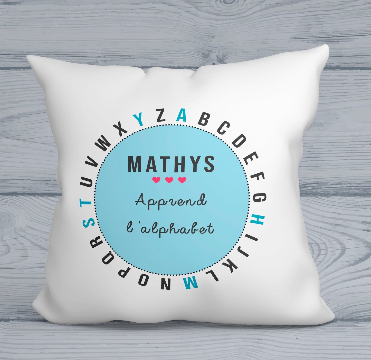 Coussin personnalisé lettres