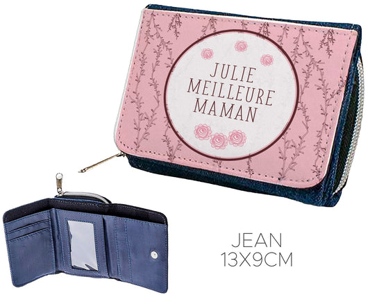 portefeuille personnalisé prénom meilleure maman