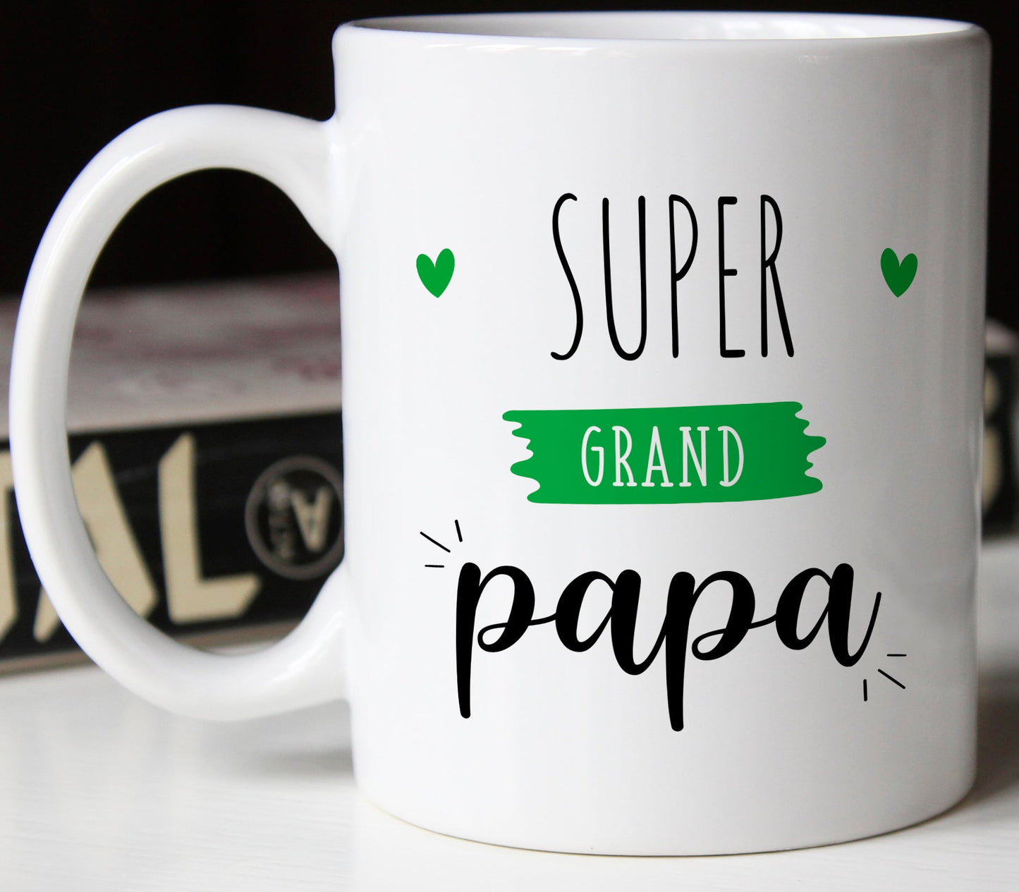 Mug futur bébé biker annonce grossesse vert