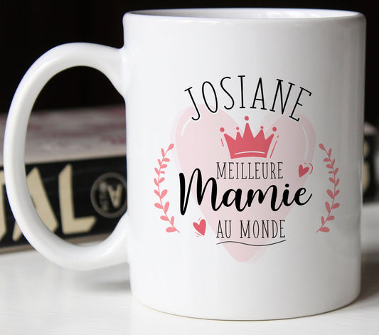Mug personnalisable meilleure mamie au monde