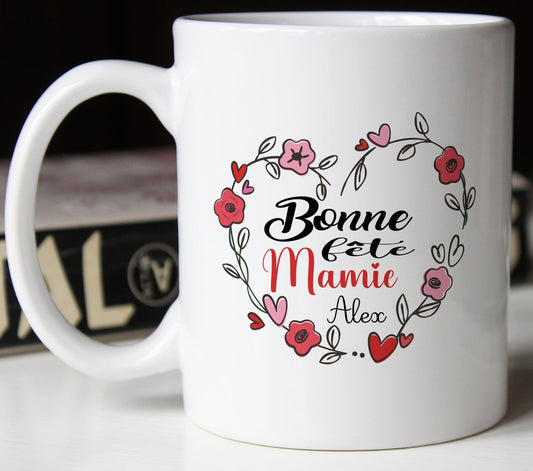 Mug personnalisable bonne fête mamie cadeau grand-mère