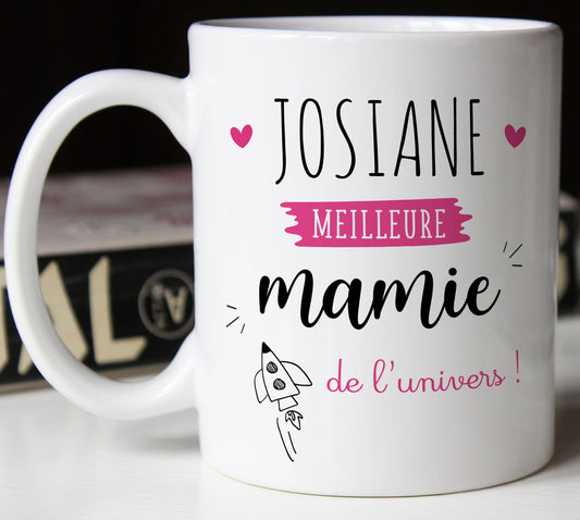 Mug meilleure mamie de l'univers cadeau fête grand-mère personnalisable