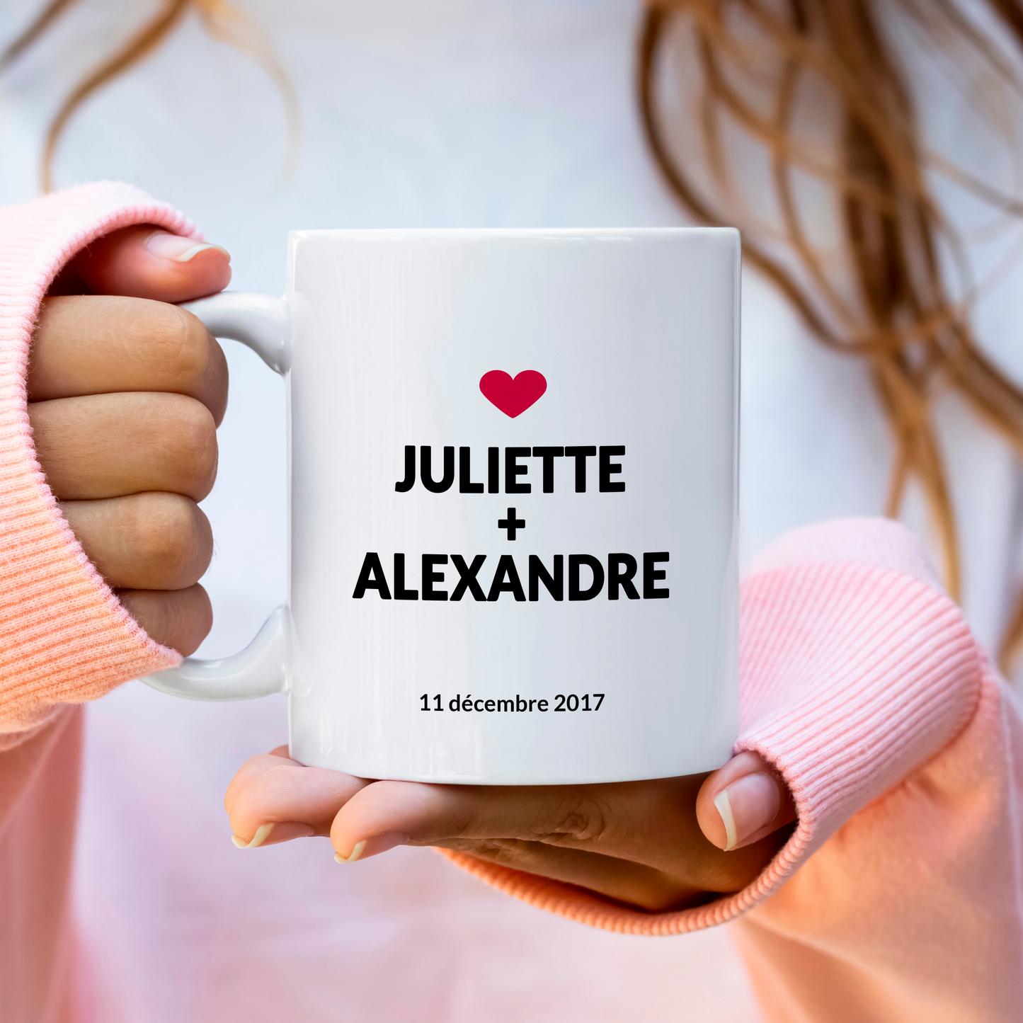 Mug Saint-Valentin personnalisé Tu me complètes