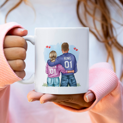 Mug personnalisé couple King & Queen