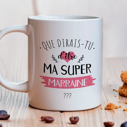 Tasse demande futur marraine, veux tu devenir ma marraine ?