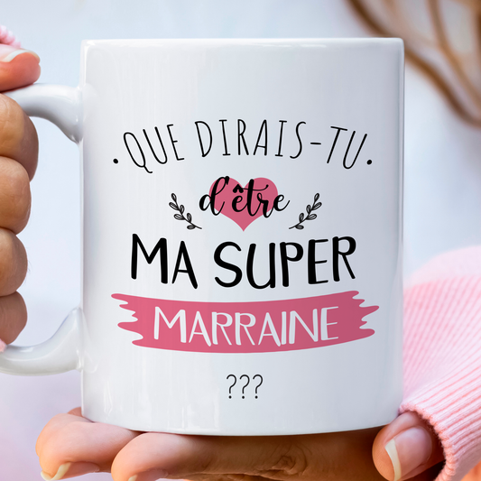 Mug demande marraine annonce grossesse futur bébé